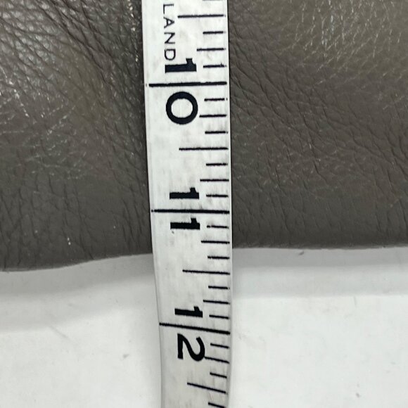 Lucky Brand Crossbody Shoulder Bag Fold over Taupe Pebbled Leather Tan Lining - Picture 10 of 11